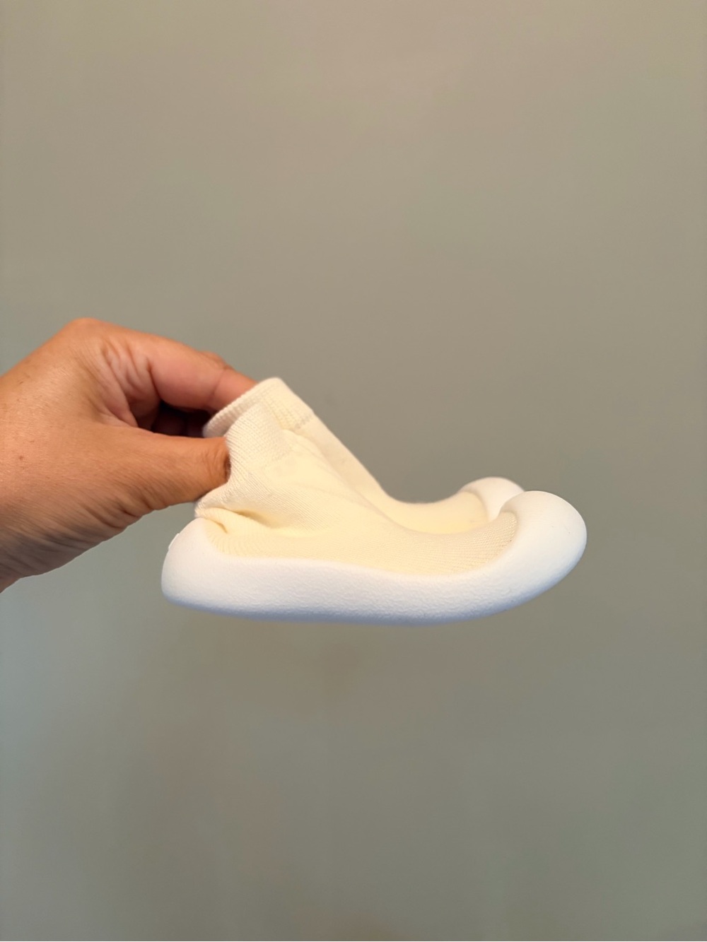 Soft Cream Slip-On Baby Walker Shoes